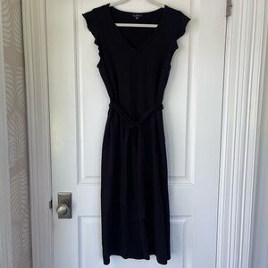 Velvet Heart Los Angeles, Black Casual Midi Tshirt Dress, Flutter Sleeve, Size M